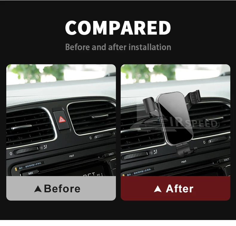 Gravity Car Phone Holder For Volkswagen VW Golf 6 MK6 2009 2010 2011 2012 2013Car Phone Holder Special Fixed Bracket Accessories