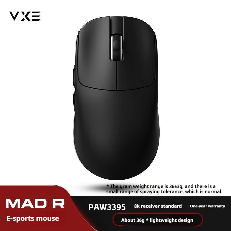 The New Vxe Mad R/R Major Gaming E-Sports Mouse Paw3395/3950 Dual-Mode Nonporous Lightweight Ergonomic Standard 8k