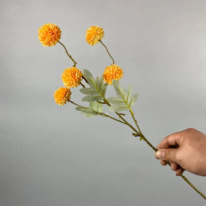 5 Head Dandelion Artificial Flowers Wedding Decoration Fake Flowers Small Thorn Ball DIY Home Decor Bouquet Valentine's Day Gift