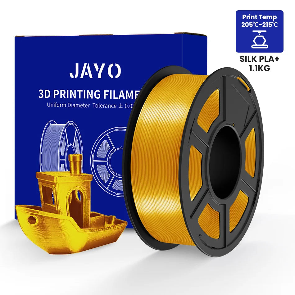 JAYO PETG/PLA+/SILKPLA/PLAMeta/PLAMatte/ABS/ PLA Filament 1.75mm 1.1/0.65KG 3D Printer Filament For FDM 100% No Bubble Mix Color