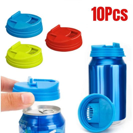 10/1Pcs Plastic Beverage Can Lids Leak-proof Drinks Protector Multi-color Air-leak Beer Sealing Cap Portable Water Bottle Covers by PDG ibma