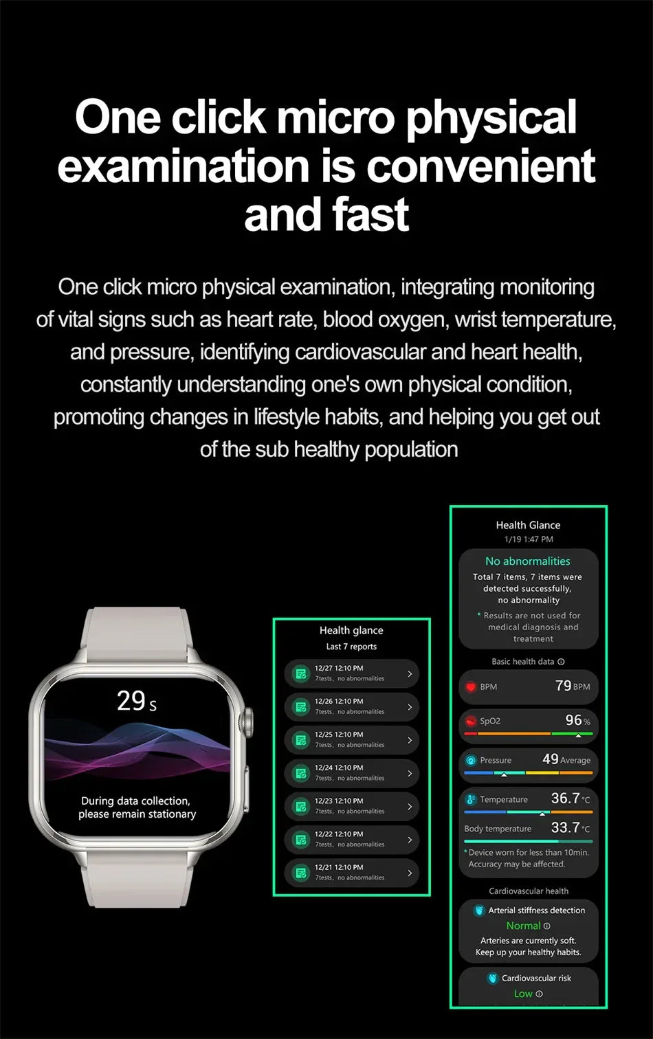 2025New Medical Grade ECG+PPG Smart Watch BMI Body Fat Uric Acid Painless Non-invasive Blood Sugar Monitoring Calling Smartwatch