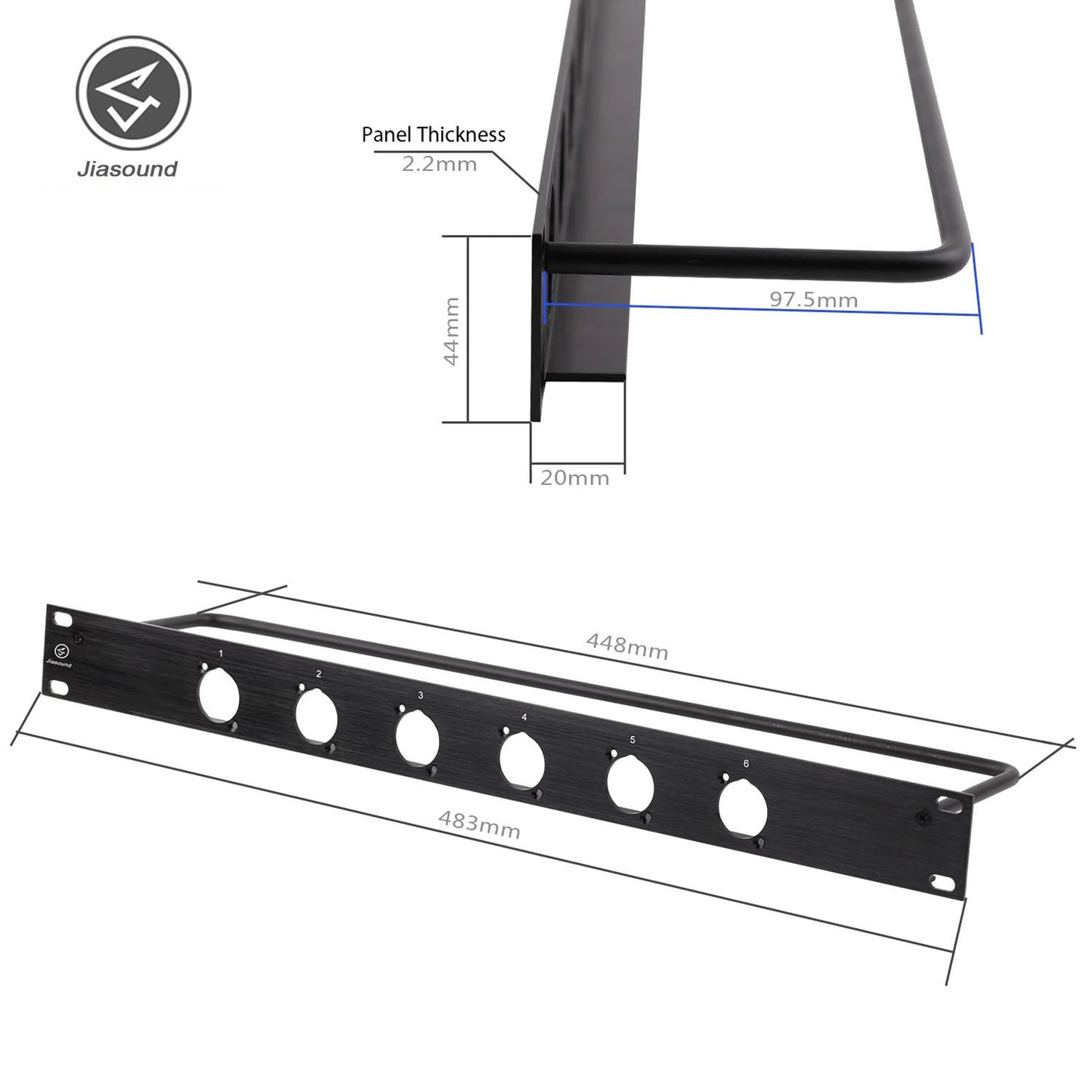 1U 2U Rack Patch Panel 8 12 16 24 Way Channel Flight Case Mount for XLR Connecctor Male Female SpeakOn Cabinet Mounting Panel