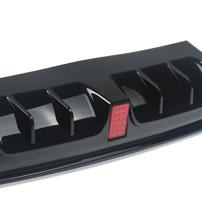 FOR MERCEDES S CLASS W222 B STYLE AMG REAR DIFFUSER TAILPIPE GLOSS BLACK 13-17