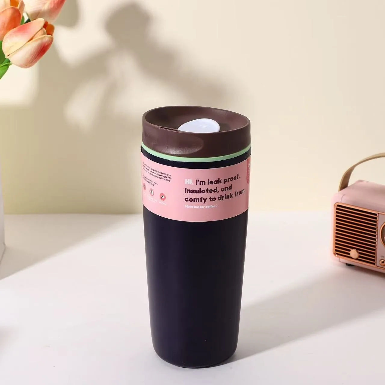 20OzStainless Steel Insulated Portable Water Bottle WithSpill Proof Lid Made of Tritan Material HighQuality DrinkingWater Bottle