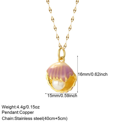 Bohemian Heart Animals Necklace for Women Cute Heart Punk Motocycle Pendant Gold Color Stainless Steel Long Chain Collars Neck