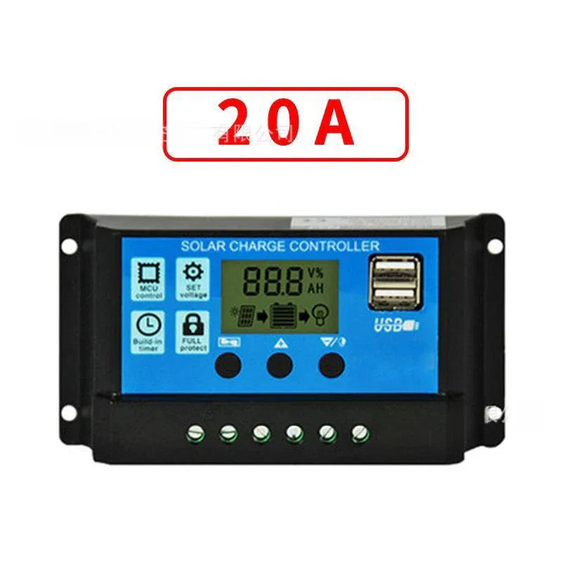 40W Solar Panel 12V/18V Solar Cell 10A-100A Controller Solar Plate Kit For Phone RV Car Caravan Home Camping Outdoor Battery