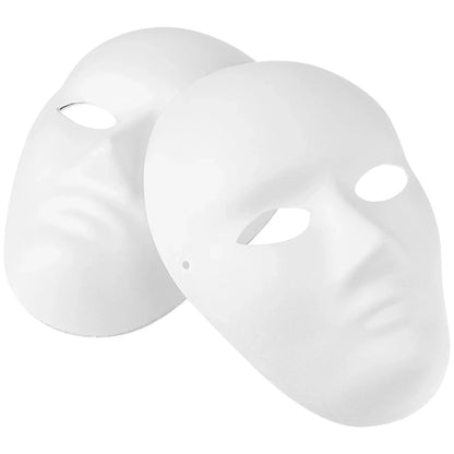 4pcs Full Face Masks Blank White For Halloween Cosplay Party Craft Shrink Pores Moisturizing Facial Mask Make Skin Glowy