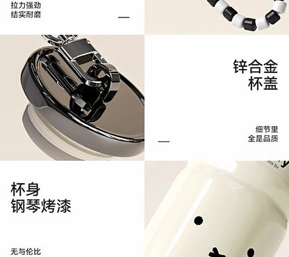 Kawaii Miffy Water Cup Cute Cartoon Cup Girls' New Design Milk Bottle Compact and Portable Water Bottle Mini Thermal Cup