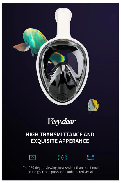 COPOZZ Scuba Underwater Hunting Diving Mask Anti Fog Snorkel Mask Breathing for Gopro Camera Men Women Full Face Mask Adult