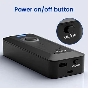 Eyoyo 2D Bluetooth Barcode Scanner Wireless Portable Mini QR Bar Code Reader Scanner with Clip 2000mAh Battery