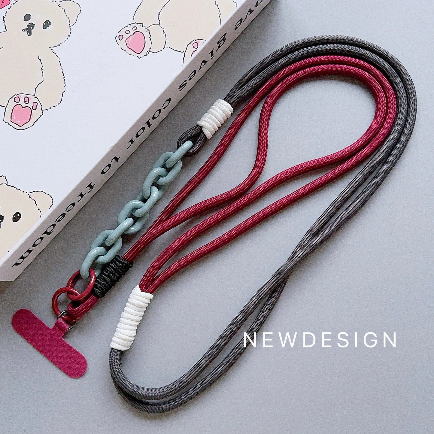 New Fashion Trend Diagonal Long Rope Mobile Phone Universal Lanyard Shoulder Strap Lanyard Neck Multi-Functional Anti-Loss Rope