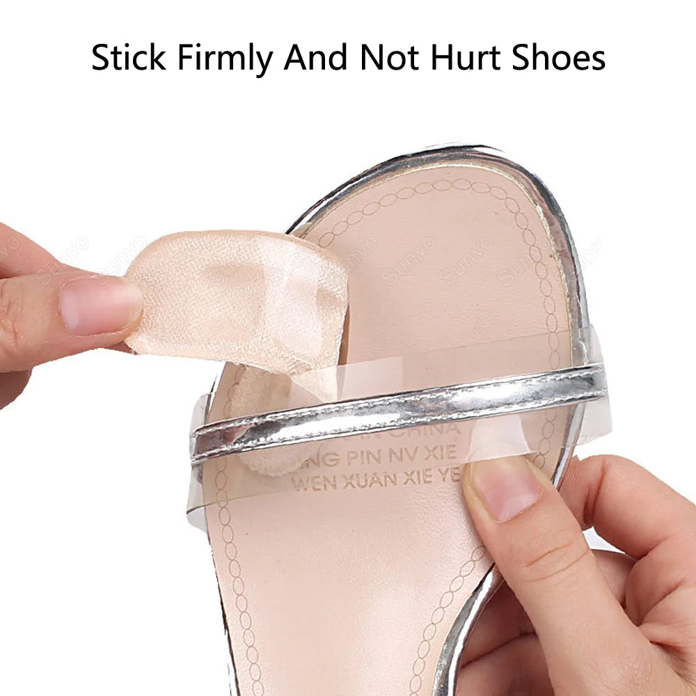 1/2Pair Silicone Pads Forefoot for Women's Shoes Non-slip Insert Self-adhesive Heel Gel Insoles Heels Sandals Anti-Slip Foot Pad