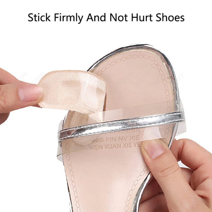 1/2Pair Silicone Pads Forefoot for Women's Shoes Non-slip Insert Self-adhesive Heel Gel Insoles Heels Sandals Anti-Slip Foot Pad
