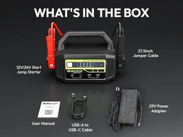 YESPER 24V Jump Car 6000A Peak Jump Starter For car Truck Portable Truck Battery Starting Device External battery