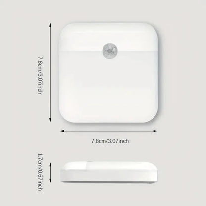 PIR Motion Sensor LED Night Light USB Rechargeable Withswitch Night Lamp for Bedroom Kitchen Cabinet Light Wireless Closet Light