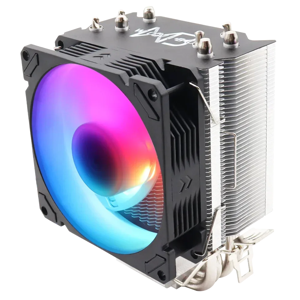 Wovibo 4 Tubo De Calor Cpu  Cooler Fan Ventilador Pwm 4Pin Argb Rgb Intel 115x1200 1700 2011 X79 X99 Amd Am4 Am5 Radiador