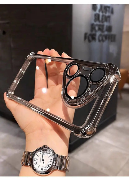 Case For Huawei Pura 80 Ultra 80 Pro plus Luxury Electroplating Transparent Four Corners Shockproof Back Cover For Huawei Pura80