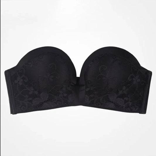 2024 New Sexy Lingerie Set for Women Strapless Push Up Bra Seamless Invisible Underwear Backless Wedding Dress LaceNo Show Panti