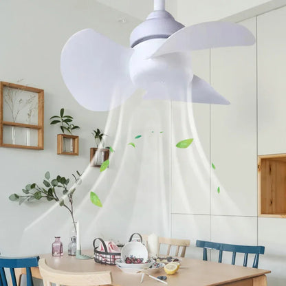 LED Mini Ceiling Fan E27 Base/USB Modern LED Ceiling Fan Hose Extender Indoor Ceiling Fan Light for Bedroom Living Room