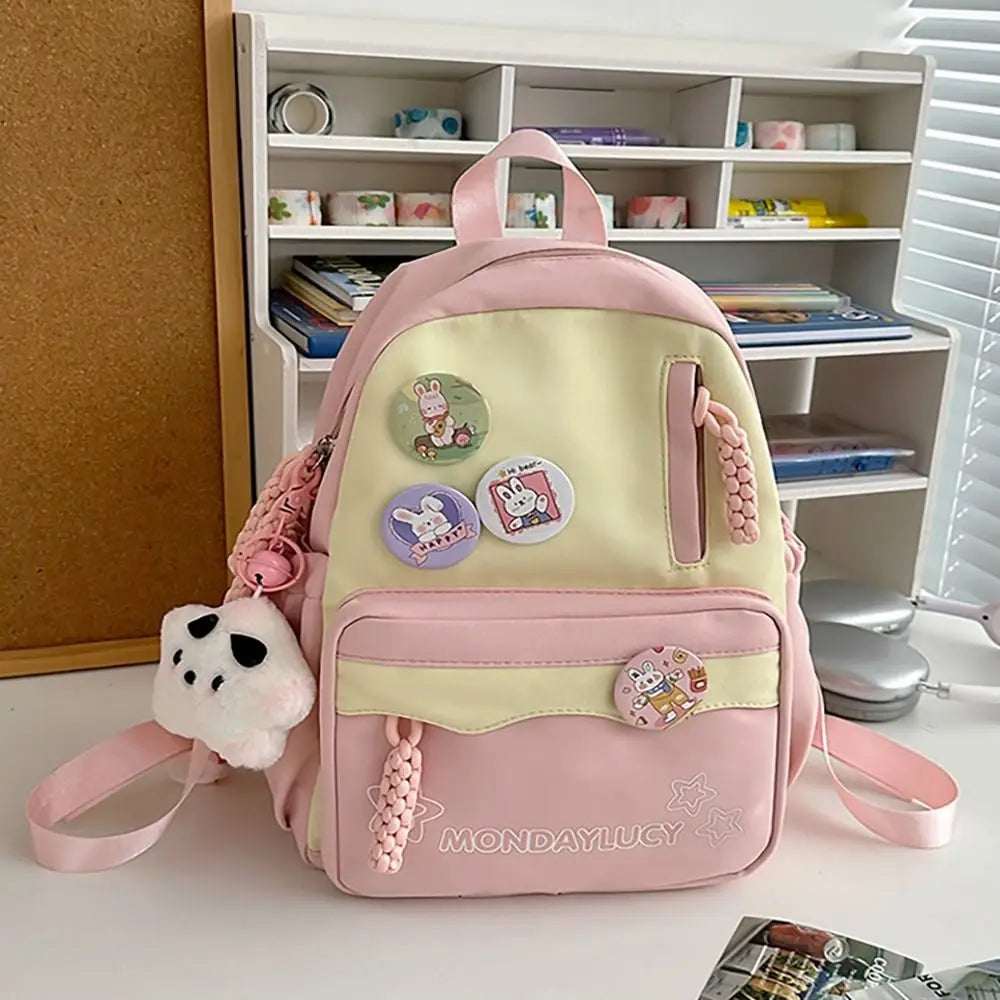 Cute Japanese Style Backpack Nylon Multi-function School Bag Large Capacity Handbag Student