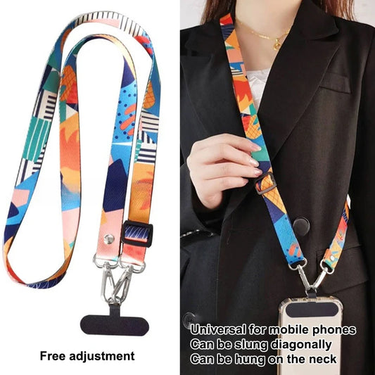 Universal Mobile Phone Lanyard, Adjustable, Neck & Crossbody Strap, Includes Anti-Loss Cable & Case Key Gasket by PDG ibma