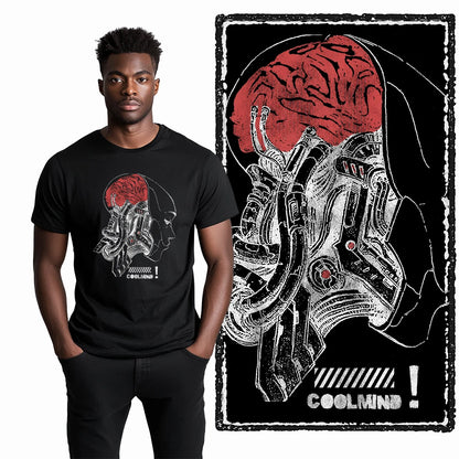 Coolmind U4 Streetwear Cool Print Exclusive Graphic T shirt fo men 100% Cotton Big Size vintage BLACK men's novelty tee shirt