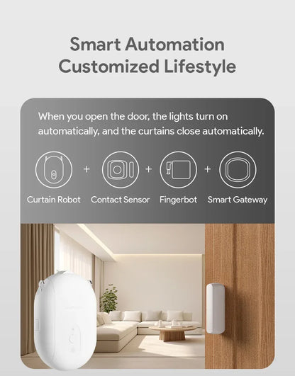 Tuya Zigbee/Bluetooth Track Curtain Robot Tuya Smart Rail Curtain Robot Smart Curtain Pusher Robot Support Siri Alexa Voice