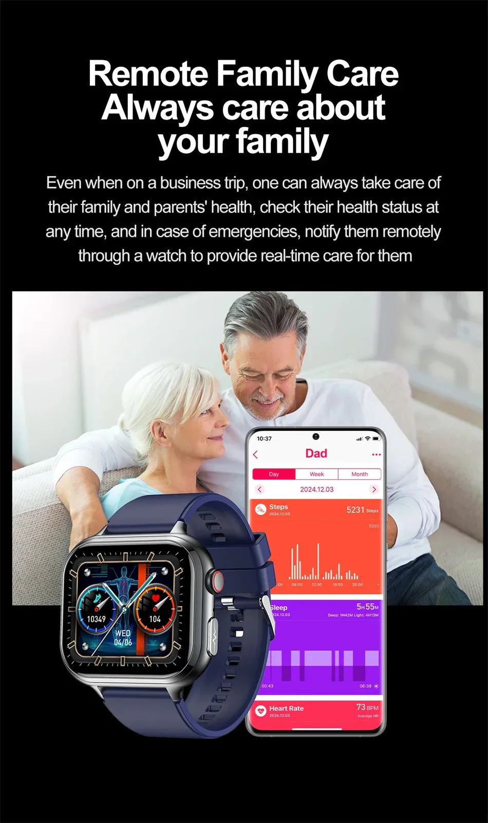 2025New Medical Grade ECG+PPG Smart Watch BMI Body Fat Uric Acid Painless Non-invasive Blood Sugar Monitoring Calling Smartwatch
