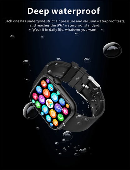 LIGE New Women Smart Watch 1.85 Full Touch Bluetooth Call Smart Wristwatch Body Temperature Watch Sports Bracelet Men Smartwatch