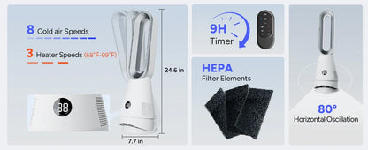 Wholesale Smart Fan and Warming Dual Purpose  Office Home House Room Portable Electric Bladeless Fan Heater