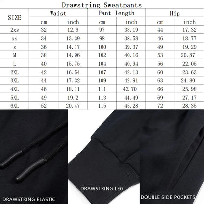 Men Loose Casual Pocket Drawstring Sweatpants Winter New Thick Warm Pants Fashion Letter Printed Sweatpants Men Tracksuit Pants