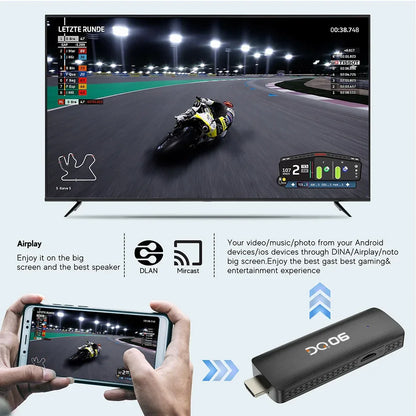 VONTAR Android 12 DQ06 ATV Mini TV Stick Allwinner H618 Quad Core 8K Video 4K@60fps Wifi6 Build in BT Voice Android 12.0 TV BOX