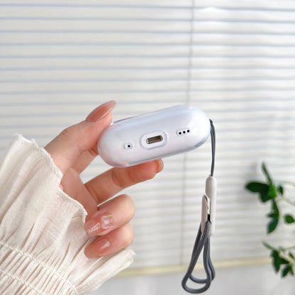 For Airpods 4 3 2 1 Pro Pro2 Pro 3 Soft TPU Earphone Case with Lanyard  Transparent Shockproof Cover Headphone Accessories