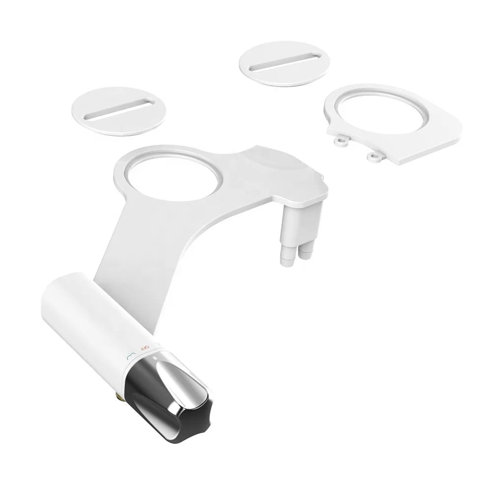 New Arrival Non-electric Slim Bidet Attachment Dual Nozzles Chrome Plated Detachable Floor Mounted Toilet Seat Bidet Women's