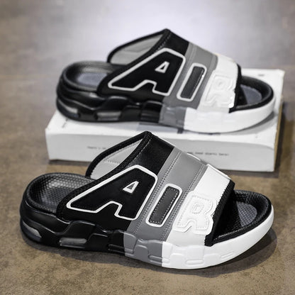 High Quality Slippers for Men Air Cushion Design Slide Man Summer New PVC Soft Non Slip Mens Sports Flip Flops Chanclas Hombrew