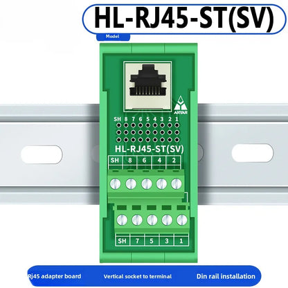 RJ45 adapter terminal RJ45 adapter terminal Cat5e Cat6 adapter board network port DIN35 guide rail installation