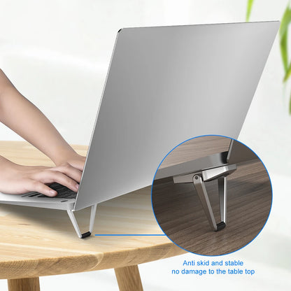 Foldable Metal Laptop Stand Universal Non-slip Bracket Support for Macbook Pro Air Lenovo Notebook Laptops Mount Holder Feets