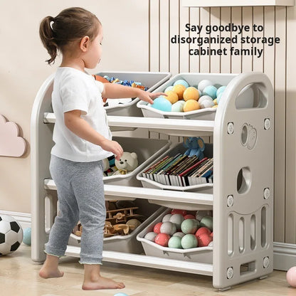 Baby Toy Storage Cabinet Classification Organization Storage Box Sundries Storage Bookshelf Cabinet for Living Room & Bedroom