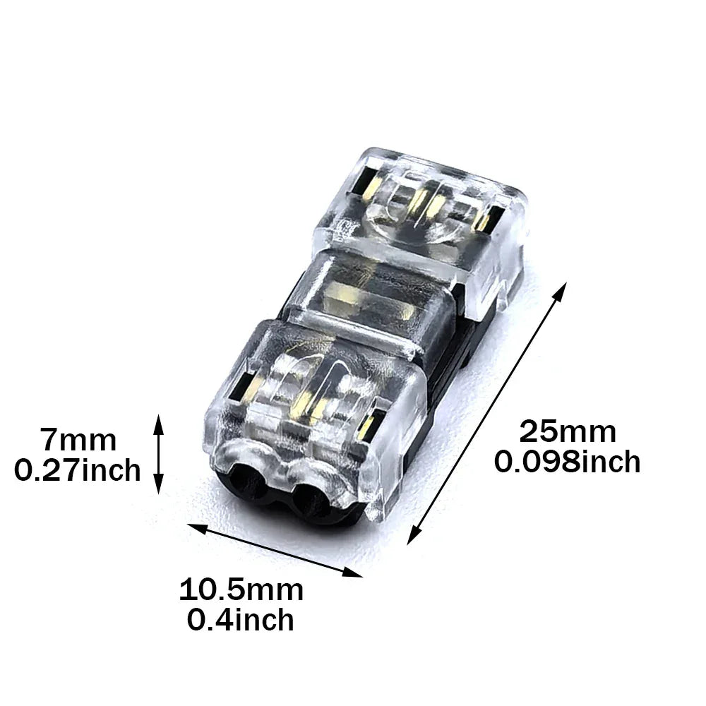 10/30/50pcs wire connect terminal connector, I Type 2-pin Bidirectional Plug-in Cable Buckle Connector Lock Cover Suitable LED