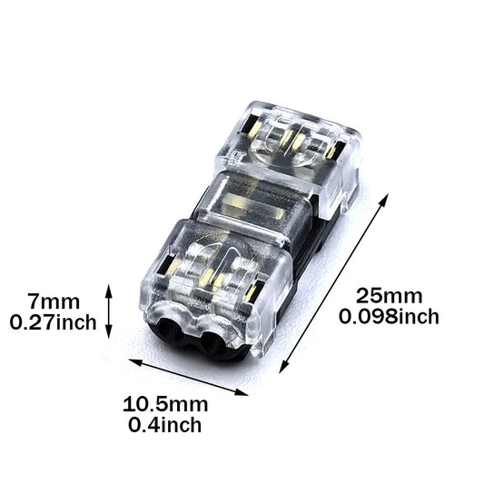 10/30/50pcs wire connect terminal connector, I Type 2-pin Bidirectional Plug-in Cable Buckle Connector Lock Cover Suitable LED