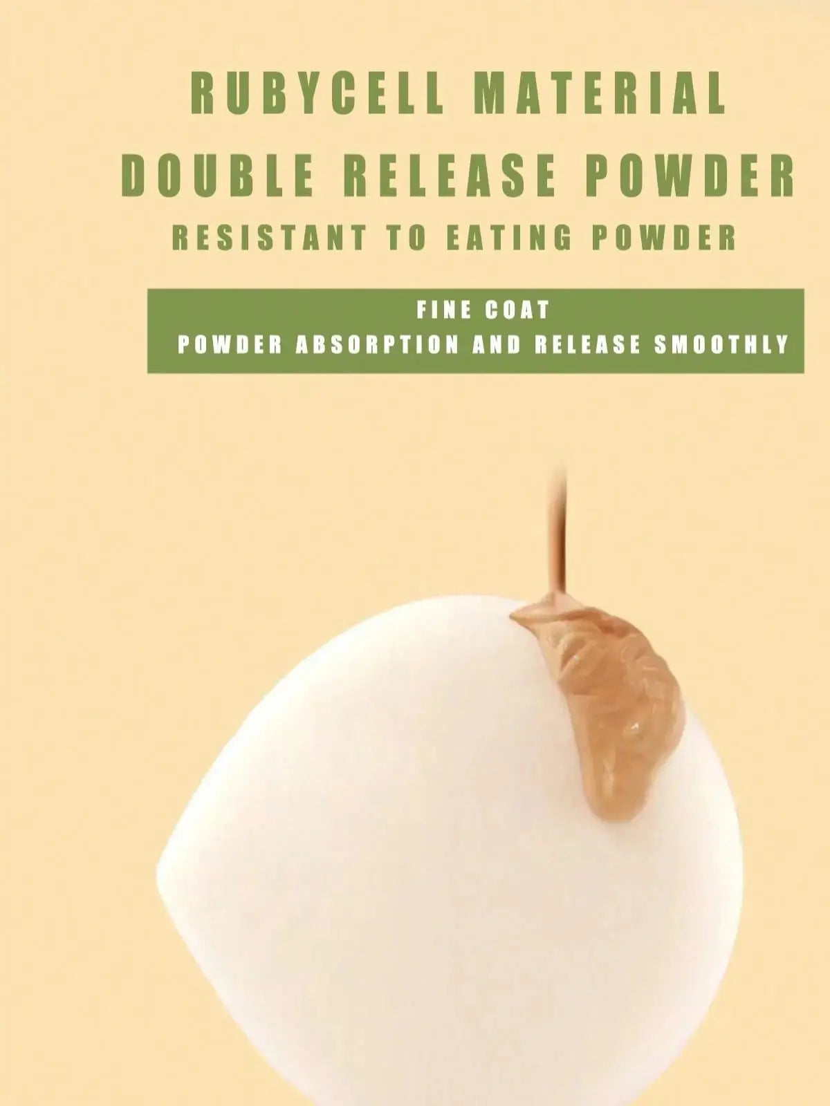 1/2Pcs Soft Non-Eating Foundation Sponge Puff High Density Bouncy for Flawless Makeup Wet Dry Use Available