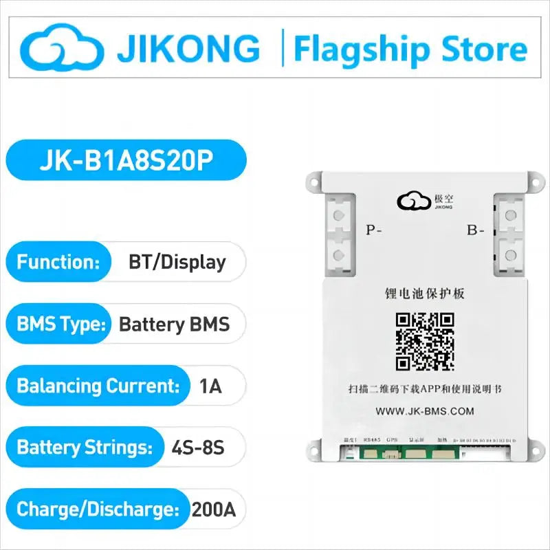 Jikong JK BMS 3s 4s 5s 6s 7s 8s 100A 200A 300A Smart Lifepo4 Li-ion Active Balance Lithium 12V 24v With RS485 CAN Bluetooth Heat