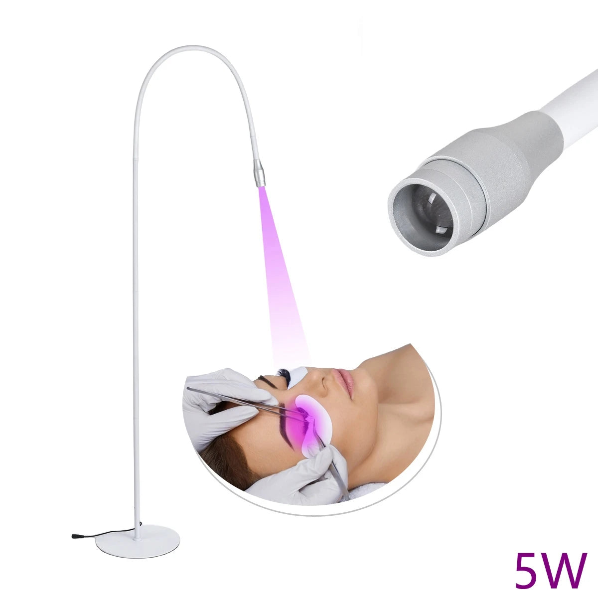 10W Lash UV Curing Lamp Floor with Foot Switch False Eyelash Extension Nail Dryer Grafting Glue Fast Curing Light