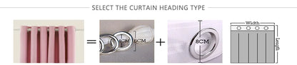 Nordic Style Solid Color Cloth Yarn Integrated Blackout Curtain Modern Bedroom Shade Curtains Living Room Luxury 나비주름 커튼 Шторы