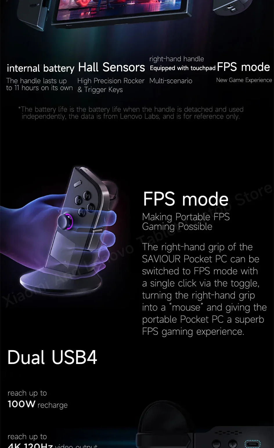 Lenovo LEGION Go Original Handheld game console PDA/PPC AMD Ryzen Z1 Extreme 8.8" 2.5K 144Hz Support FPS mode Portable laptop