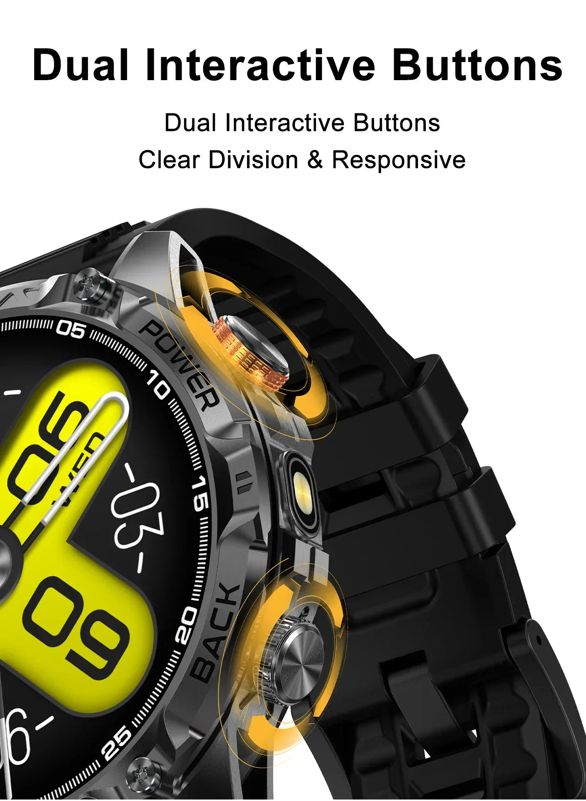 LIGE New Military For T-Rex 3 Ultra Smart Watch 1000mAh Battery IP68 Waterproof Compass Flashlight Sports Tracker Smartwatch Men