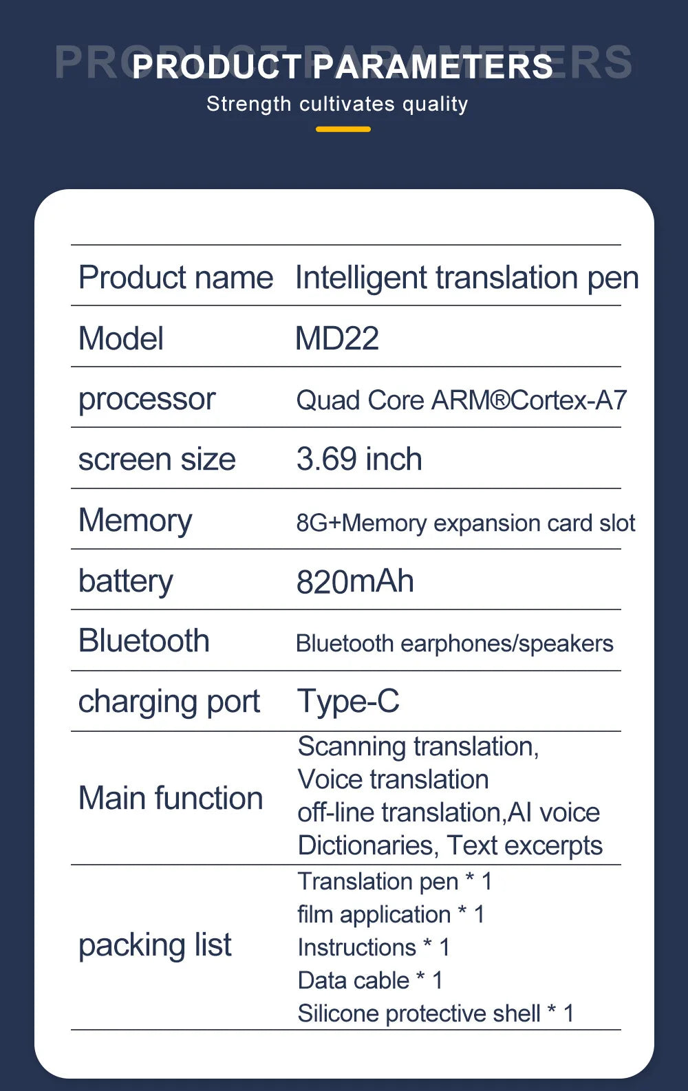 New MD22 Voice Translator Offline Scan Translation Pen  134 Voice Translation 9 OfflineTranslation Business Scanning Reading Pen