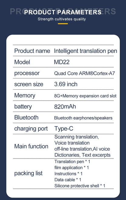 New MD22 Voice Translator Offline Scan Translation Pen  134 Voice Translation 9 OfflineTranslation Business Scanning Reading Pen