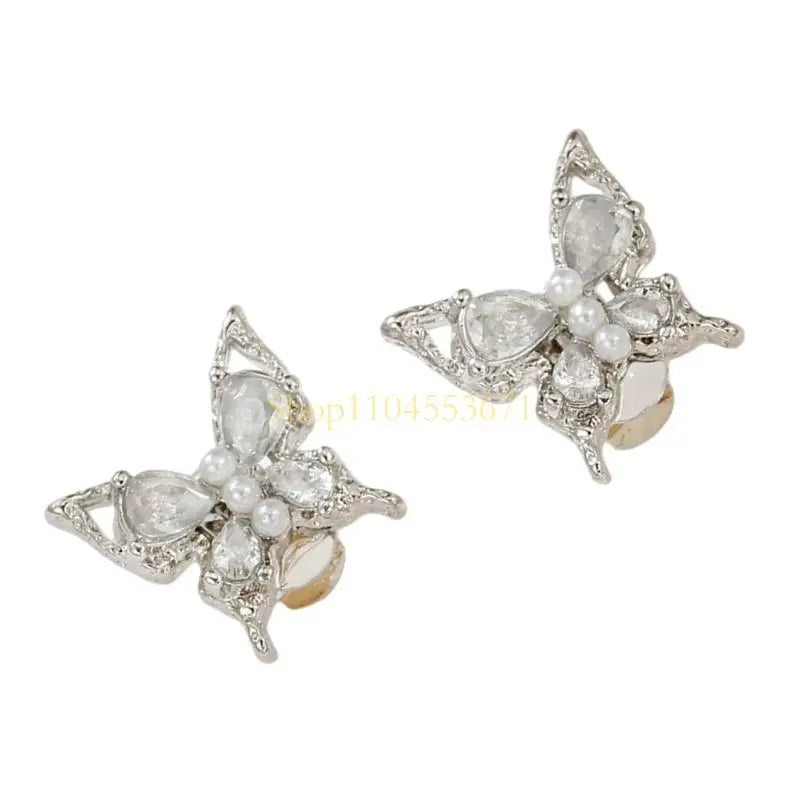 Best Seller 1 Pair Butterfly Themed Ear Clip Embellishment Zircon Detail Earbuds Ornament For Freeclip 1/2 Wireless Equipment